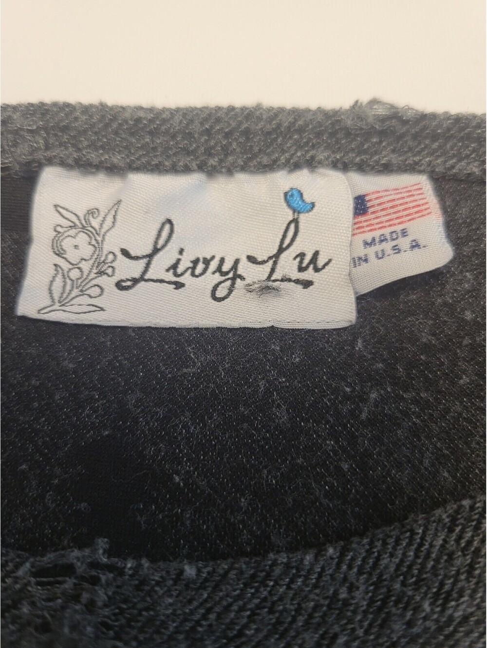 Livy Lu Distressed Gray Sweatshirt Size 2xl Made in USA